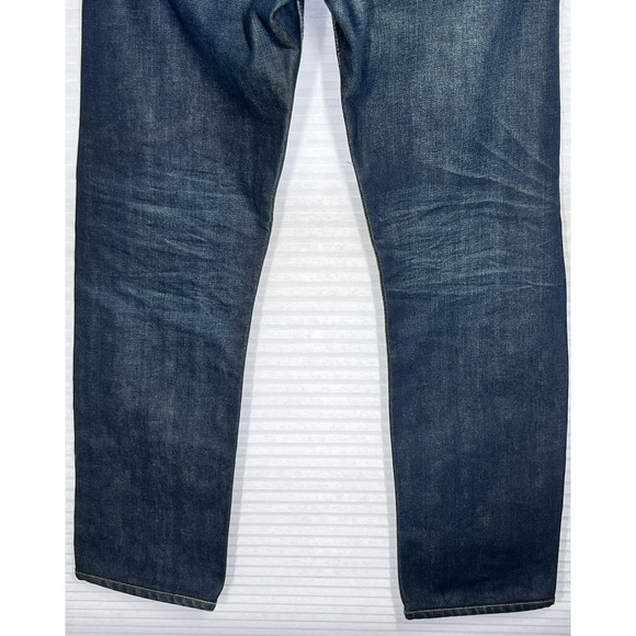 Selvedge Denim Jeans Mens 32X30* Handcrafted Button Fly Dark Wash Whiskered - Picture 7 of 16